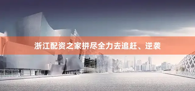 浙江配资之家拼尽全力去追赶、逆袭