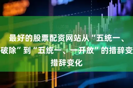 最好的股票配资网站从“五统一、一破除”到“五统一、一开放”的措辞变化